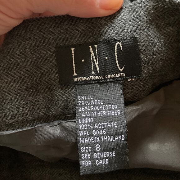 International Concepts Grey Wool Blend Trousers, Size 8 - Picture 5 of 7